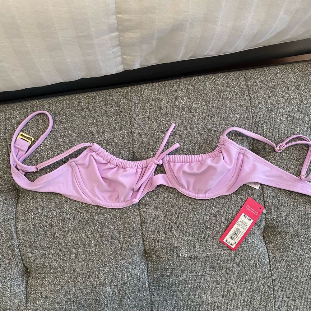 Target purple bikini top NWT
